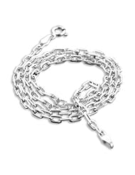 3mm Sterling Silver 20" Marina or Anchor Open Box Chain Necklace