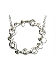 Sterling Silver Infinity Necklace - Unusual Circle of Circles Pendant - Eternity Necklace
