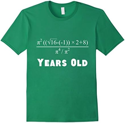 Men's 18 Years Old Algebra Equation Funny 18th Birthday Math Shirt Medium Kelly Green