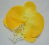 IMAGE OF NEW Bright Yellow Orchid Flower Hair Clip, Limited.