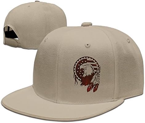 Unisex Flat Baseball Hat Bald Eagle Art Cool