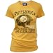 Pittsburgh Steelers Women's Vintage Short Sleeve T-Shirt (Mustard, X-Large)