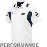adidas Michigan Wolverines White 2010 Scorch Coaches Performance Polo