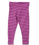 Please Mum Two Tone Striped Ankle Length Girls Leggings - Purple Haze - X-Small