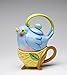 Cosmos Gifts 61910 Fine Ceramic Flights Of Fancy: Bluebird Bird in Nest Tea for One (Teapot with Tea Cup) Set by Babs, 7