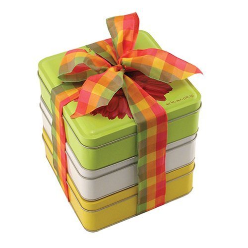 Gerber Daisy Cookie Tin Tower by Byrd Cookie Company