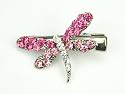 "Diamond Dragonfly" Baby Girl & Toddler Hair Clip - Pink