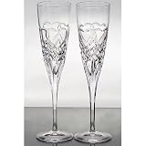 Godinger Crystal Heart Toasting Flutes Set of 2