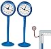 Set of 2 Flexi Quartz Clocks with suckers, -04X2 Blue