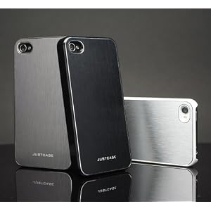 JustCase Metallic iPhone 4 4S Case for AT&T Sprint Verizon phones (White) - Final Sale, Discontinued
