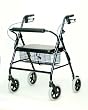 1 Each Single Bariatric Rollator Burgundy Invacare Supply Group 1033
