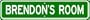 BRENDON ROOM SIGN - Personalized Gift Boy or Girl, Aluminum