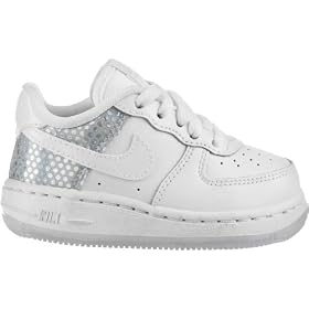 Toddler's Nike Air Force One Low (White-Metallic/Platinum)