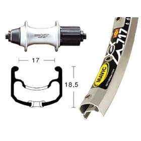H-Rad 26x1.90Deore XT 8/9f.silb.SSP 32LMavic XC 717 silber.Niro-Spei.DD