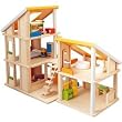 PLAN TOYS CHALET DOLLHOUSE WITH FURNITURE