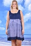 Uneven Tie-Dye Plus Size Cover Up Dress - Women's Swimwear Plus Size Swimsuits