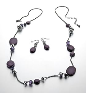 Mixed Bead Diamanté Rope Necklace 