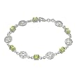 Sterling Silver Celtic Knot with Peridot Bracelet