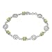 Sterling Silver Celtic Knot with Peridot Bracelet