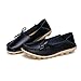 Joansam Women's Driving Shoes Cowhide Leather Lace-Up Loafers Boat Shoes Flats