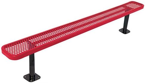 6' Bench, Surface Mount, Red