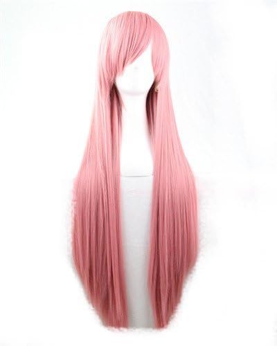 Beauty Number1 Hair Popular Long Straight Pink Skin Top Full Head Wigs Hair 32inches(80cm) 250g