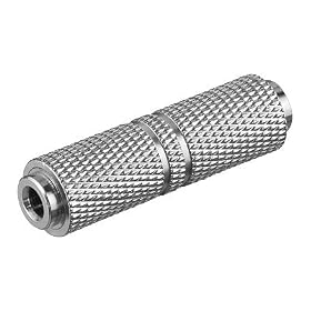 Adapter 1x cliquet (douille) (3.5) stereo - 1x cliquet (douille) (3.5) stereo (m�tal) argent