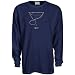 Reebok St Louis Blues Navy Blue Faded Logo Long Sleeve Thermal T-shirt