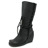 Destroy Women's Leather Boots - Dy3951 - Kabul Negro