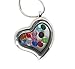 Mother's Day Heart-Shaped Floating Glass Charm Locket - Includes 12 Birthstone Gems and Tinseled Tokens Bag