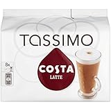 TASSIMO Costa Latte coffee 16 discs, 8 servings (Pack of 5, Total 80 discs/pods, 40 servings)