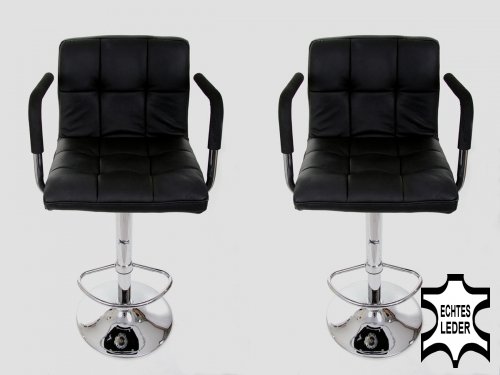2x Design Barhocker schwarz ECHT