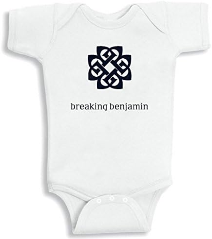 Gorsome Custom Breaking Benjamin Baby Short Sleeve Bodysuit Infant One piece 3 Months White
