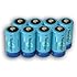 8 pcs of Tenergy D Size 10,000mAh High Capacity High Rate NiMH Rechargeable Batteries