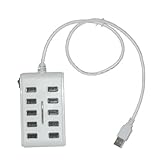 10 Ports Hi-Speed Lightweight Universal Serial Bus USB 2.0/1.1 Hub