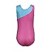 One-piece Rainbow Stripes Ballet Tutu Dancing Athletic Leotard for Little Girl, Hot Pink, 150(10-11Y)