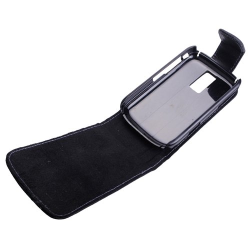 MobiMan® Premium- Made to Measure Genuine Leather Flip Case for Blackberry 9000 Bold