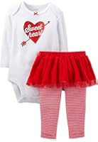 Carter's Baby Girls 2-piece Valentines Bodysuit & Tutu Pant Set