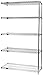 Quantum Storage Systems - Wire Shelving Add-On Kit - 18" x 30" x 86" - Chrome - 2 Pack - 600 to 800lbs Per Shelf - 5 Shelves