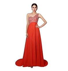Chiffon/Satin One Shoulder Sequined Backless Beaded Evening Dress/Prom Dress/Party Dress 