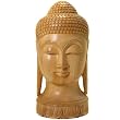 Hand Carved Buddha Head Statue - Ring Design