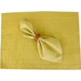 Textured Dijon Yellow Placemats and Napkins