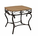 Valencia Steel-Frame Wicker Side Table