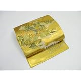 【新品】正絹袋帯・近江八景三井晩鐘・本金箔