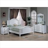 4-Piece King Bedroom Set by Hospitality Rattan - White (4-PC-SET-404-B-K)