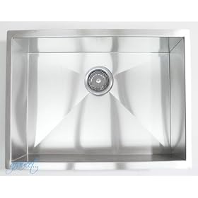 Buy 23 Inch - Zero Radius Design 16 Gauge Stainless Steel Undermount Single Bowl... by CBath now!