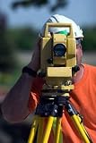 A Surveyor at a Construction Site Peering through a Level - 24H x 16W - Peel and Stick Wall Decal by Wallmonkeys