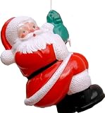 Produkt-Bild: NIKOLAUS mit Licht kletternder WEIHNACHTSMANN am Seil beleuchtet 50 cm hoch