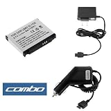 High Performance Standard Lithium-Ion Battery + Car Charger + Home Charger for Verizon Samsung SCH-U940 Glyde Cell Phone