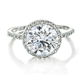 Bling Jewelry Vintage Style 925 Sterling Silver Round Brilliant CZ Engagement Ring